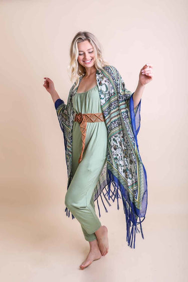 Boho Diamond Tassel Kimono